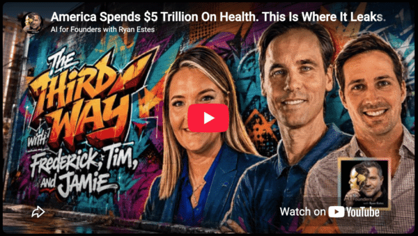Podcast cover for Third Way Health discussing US healthcare spending.